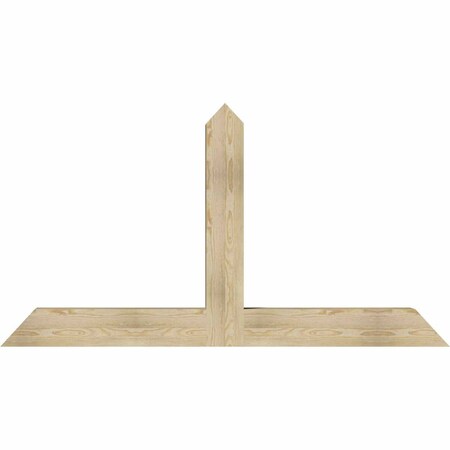 Ekena Millwork Portland Rough Sawn Timber Gable Bracket, Douglas Fir, 72"W x 39"H x 6"D x 6"F, 13/12 Pitch GBW072X39X0606POR00RDF